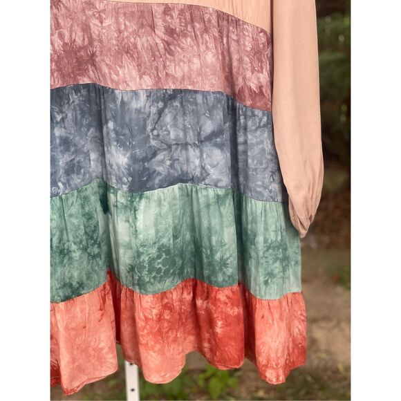 NWT Oddy multicolor tye dye dress Medium - Picture 4 of 6